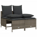 sofasæt til haven 4 dele med hynder polyrattan grå