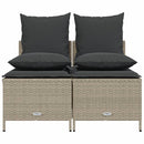 sofasæt til haven 4 dele med hynder polyrattan lysegrå