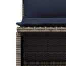 havesofasæt med 4 dele og hynder grå polyrattan