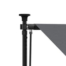 markise 200x150 cm sammenrullelig stof og stål antracitgrå