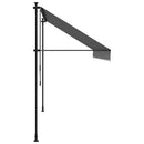 markise 300x150 cm sammenrullelig stof og stål antracitgrå