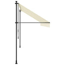 markise 400x150 cm sammenrullelig stof og stål cremefarvet
