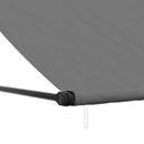 markise 350x150 cm sammenrullelig stof og stål antracitgrå