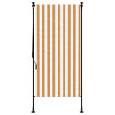 udendørs rullegardin 100x270 cm stof og stål orange og hvid