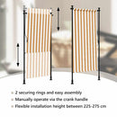 udendørs rullegardin 100x270 cm stof og stål orange og hvid