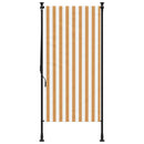 udendørs rullegardin 120x270 cm stof og stål orange og hvid