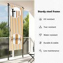 udendørs rullegardin 120x270 cm stof og stål orange og hvid