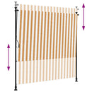 udendørs rullegardin 200x270 cm stof og stål orange og hvid
