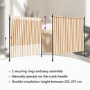 udendørs rullegardin 200x270 cm stof og stål orange og hvid
