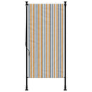 udendørs rullegardin 100x270 cm stof og stål gul og hvid