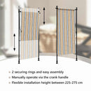 udendørs rullegardin 100x270 cm stof og stål gul og hvid