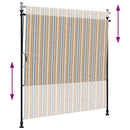 udendørs rullegardin 150x270 cm stof og stål gul og hvid
