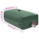 vandtank med hane sammenfoldelig 500 l PVC