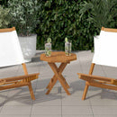 bordplade 40x40x2,5 cm ottekantet massivt teaktræ