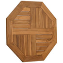 bordplade 60x60x2,5 cm ottekantet massivt teaktræ