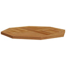 bordplade 60x60x2,5 cm ottekantet massivt teaktræ