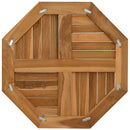 bordplade 60x60x2,5 cm ottekantet massivt teaktræ