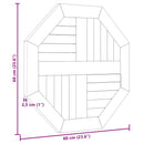 bordplade 60x60x2,5 cm ottekantet massivt teaktræ