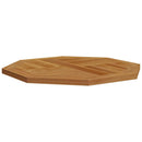 bordplade 70x70x2,5 cm ottekantet massivt teaktræ