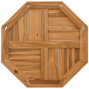 bordplade 70x70x2,5 cm ottekantet massivt teaktræ