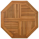 bordplade 80x80x2,5 cm ottekantet massivt teaktræ