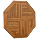 bordplade 80x80x2,5 cm ottekantet massivt teaktræ
