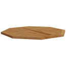 bordplade 90x90x2,5 cm ottekantet massivt teaktræ