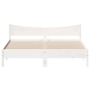 sengeramme uden madras 200x200 cm massivt fyrretræ hvid