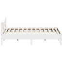 sengeramme uden madras 200x200 cm massivt fyrretræ hvid