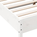 sengeramme uden madras 200x200 cm massivt fyrretræ hvid
