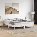 sengeramme uden madras 200x200 cm massivt fyrretræ hvid