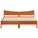 sengeramme uden madras 200x200 cm massivt fyrretræ gyldenbrun