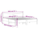sengeramme uden madras 180x200 cm massivt fyrretræ
