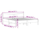 sengeramme uden madras 180x200 cm massivt fyrretræ hvid