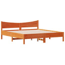 sengeramme uden madras 180x200 cm massivt fyrretræ gyldenbrun