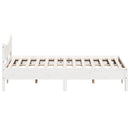 sengeramme uden madras 160x200 cm massivt fyrretræ hvid
