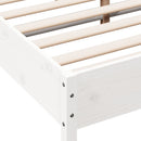 sengeramme uden madras 160x200 cm massivt fyrretræ hvid