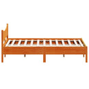 sengeramme uden madras 160x200 cm massivt fyrretræ gyldenbrun