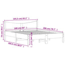sengeramme uden madras 160x200 cm massivt fyrretræ gyldenbrun