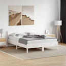 sengeramme uden madras 150x200 cm massivt fyrretræ hvid