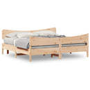 sengeramme uden madras 200x200 cm massivt fyrretræ