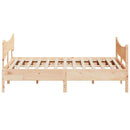 sengeramme uden madras 200x200 cm massivt fyrretræ