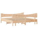 sengeramme uden madras 200x200 cm massivt fyrretræ