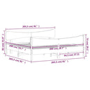 sengeramme uden madras 200x200 cm massivt fyrretræ