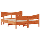 sengeramme uden madras 160x200 cm massivt fyrretræ gyldenbrun