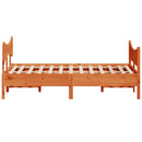 sengeramme uden madras 160x200 cm massivt fyrretræ gyldenbrun