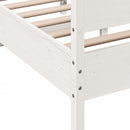 sengeramme uden madras 140x200 cm massivt fyrretræ hvid