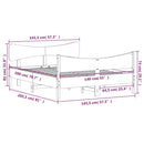 sengeramme uden madras 140x200 cm massivt fyrretræ hvid