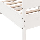 sengeramme uden madras 120x200 cm massivt fyrretræ hvid