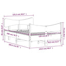 sengeramme uden madras 120x200 cm massivt fyrretræ gyldenbrun